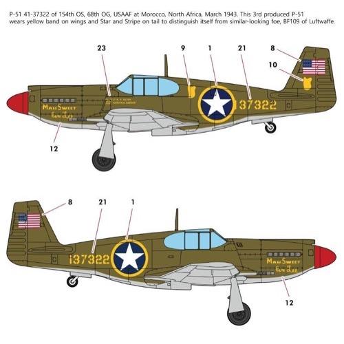 Academy 1/48 USAAF P51 North Africa Plastic Model Kit
