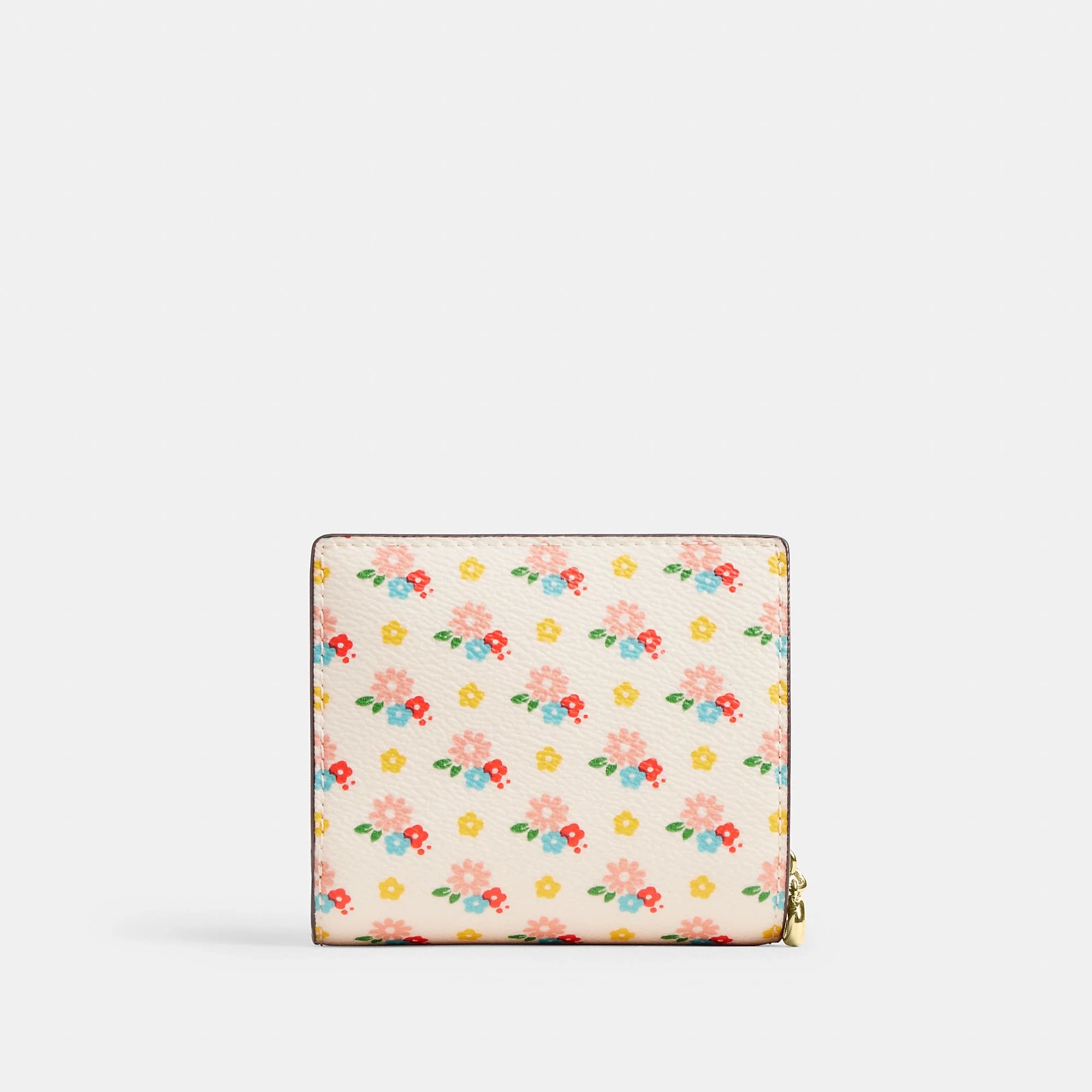 Coach Outlet Snap Wallet With Floral Print And Charm