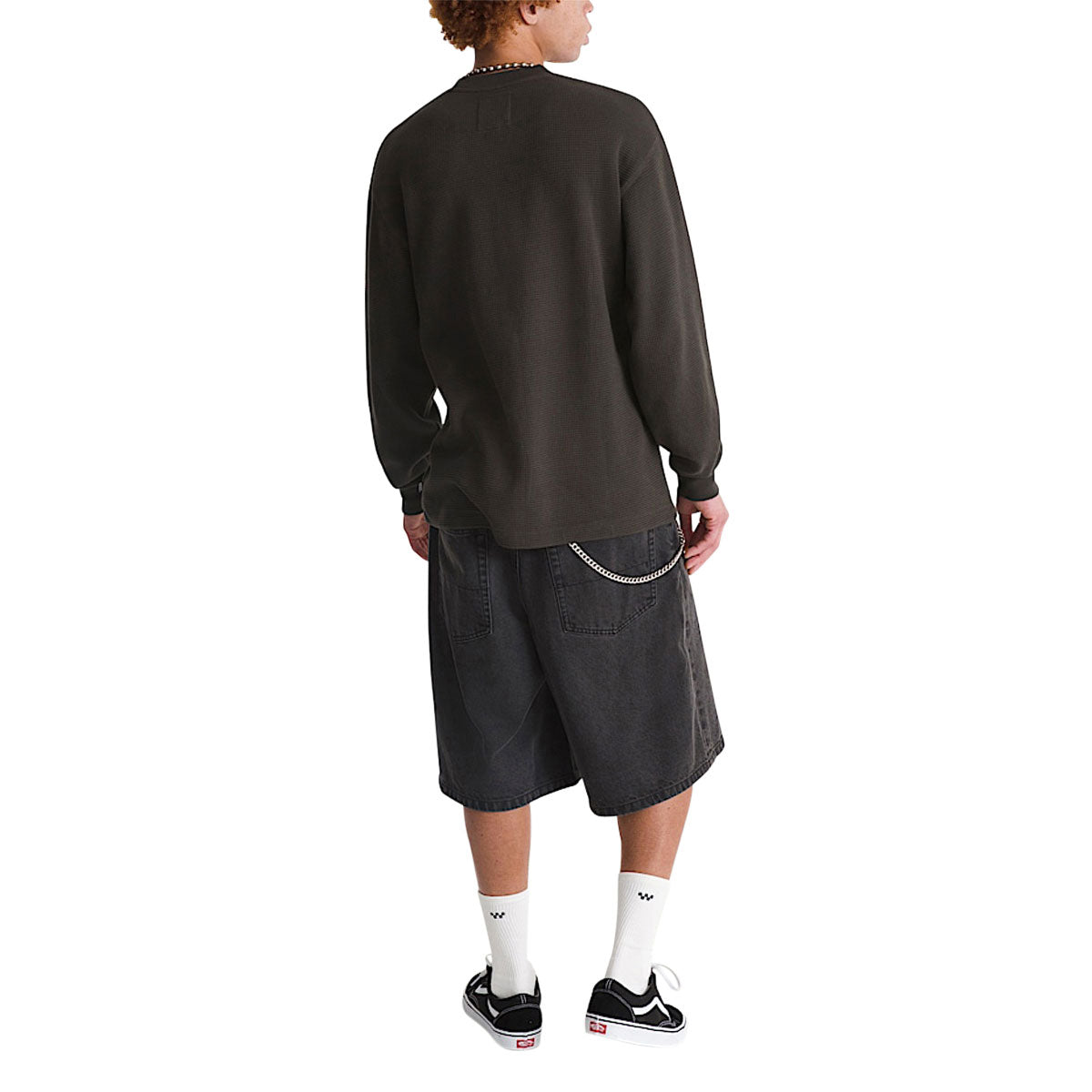 Vans Check-5 Baggy Denim Shorts - Washed Black