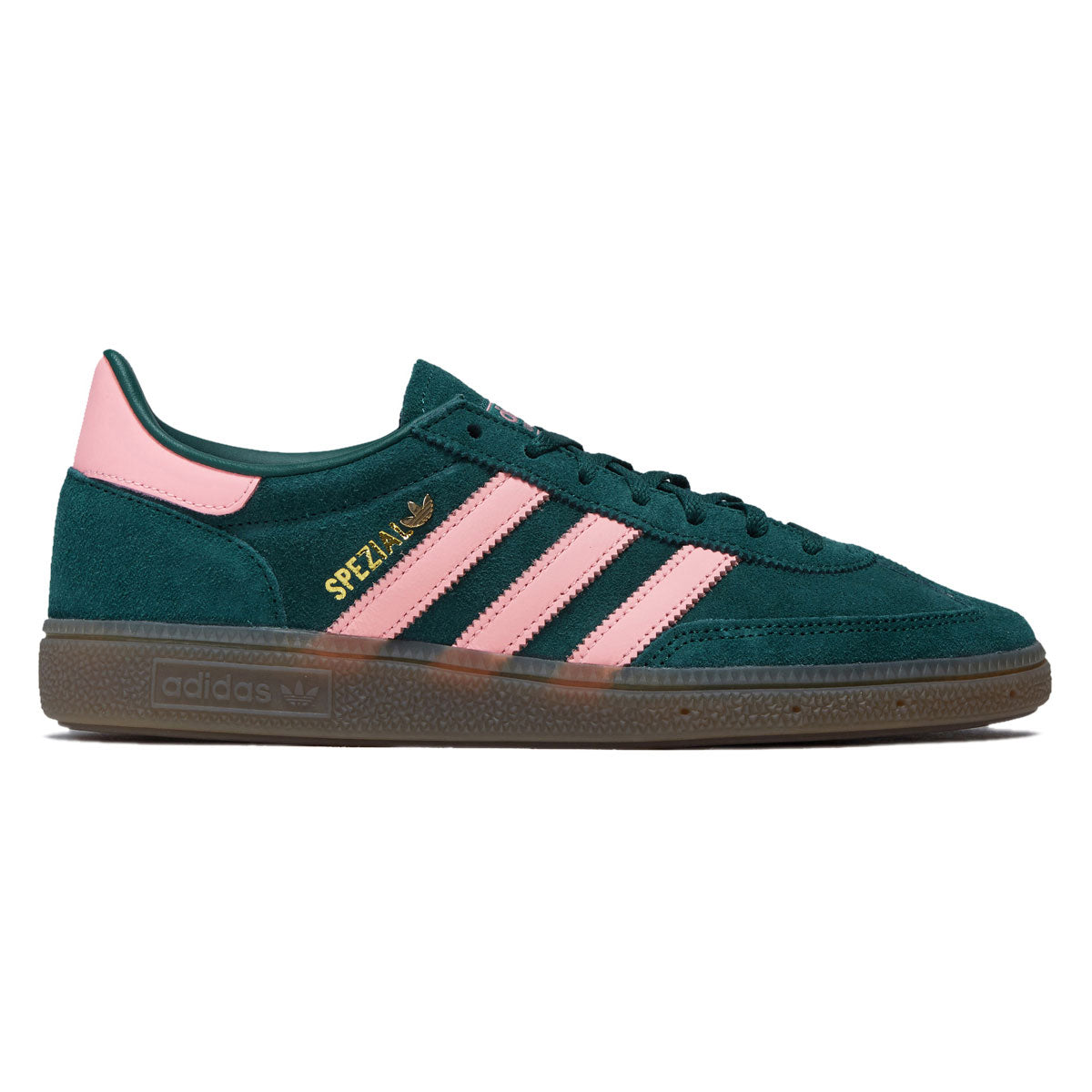 Adidas Womens Handball Spezial Shoes - Collegiate Green/Pink Spark/Gold Metallic