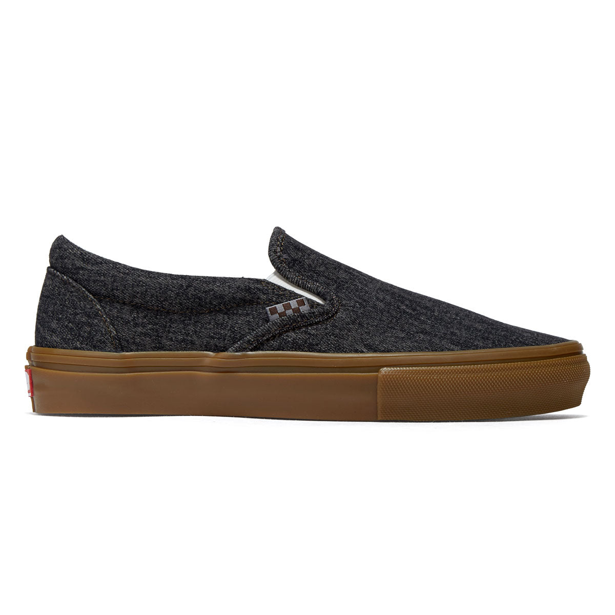 Vans Skate Slip-On Shoes - Black Denim