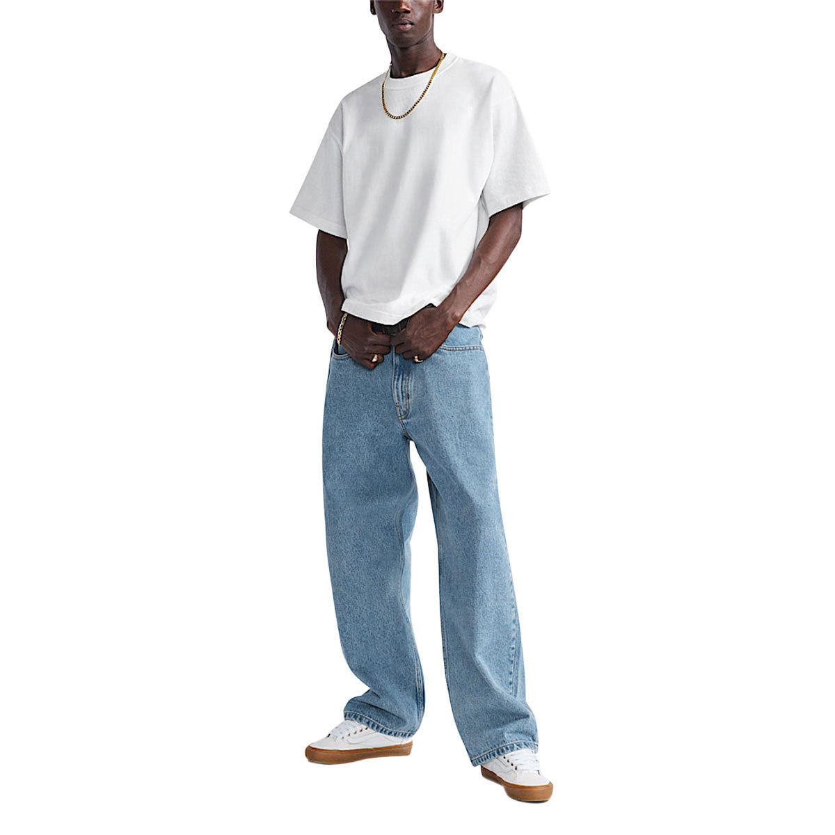 Vans Check-5 Baggy Denim Jeans - Stonewash Blue