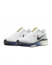 Men Air Zoom Structure 25 Road Running Shoes In White/speed Yellow/speed Red/black
