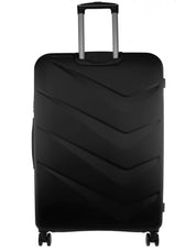3pc Pierre Cardin Hard-Shell Suitcase Cabin Travel Luggage Set Black