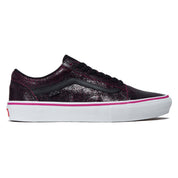 Vans Skate Old Skool Shoes - Cracked Leather Black/Purple