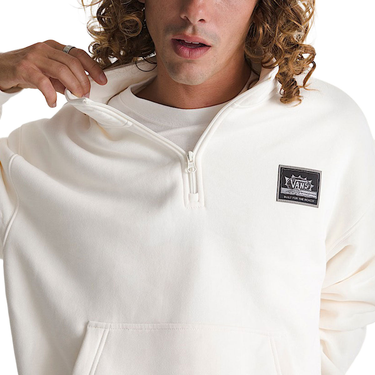 Vans Quarter Zip Sweatshirt - Egret