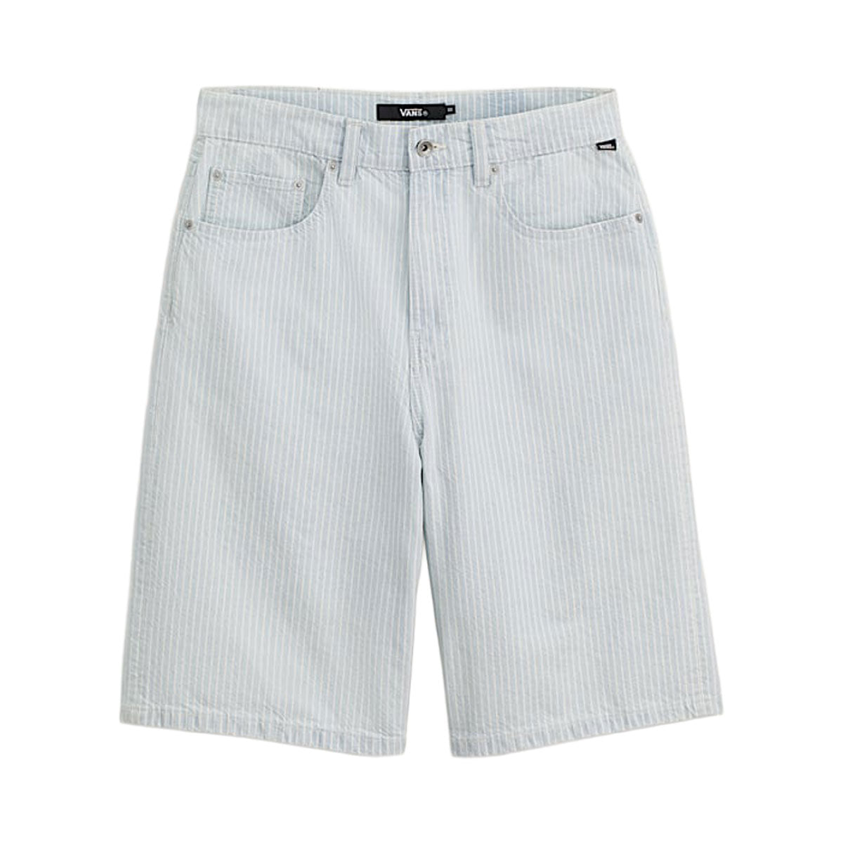 Vans Check 5 Baggy Striped Denim Shorts - Blue Ice Stripe