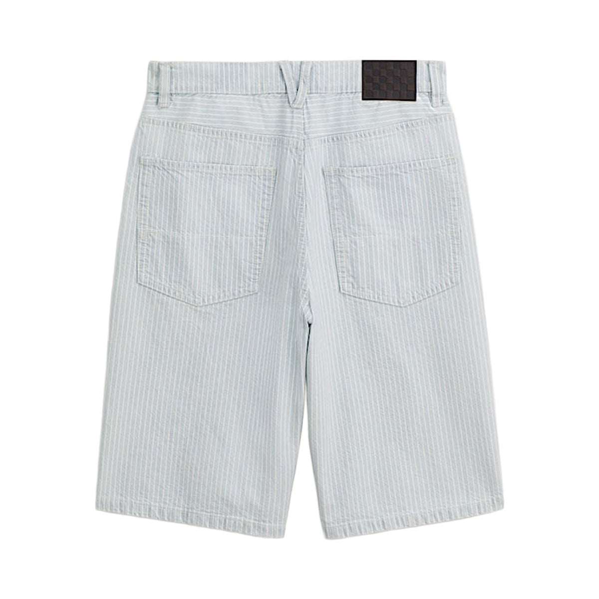 Vans Check 5 Baggy Striped Denim Shorts - Blue Ice Stripe
