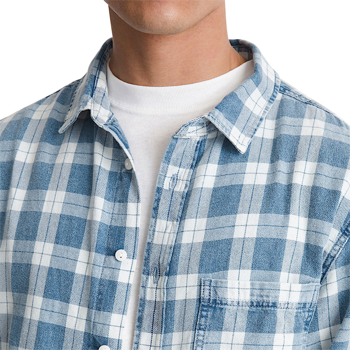 Vans Lawson Vintage Indigo Long Sleeve Shirt - Bleach Indigo