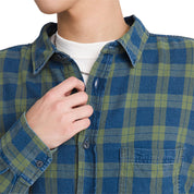 Vans Lawson Vintage Indigo Long Sleeve Shirt - Green Balsam