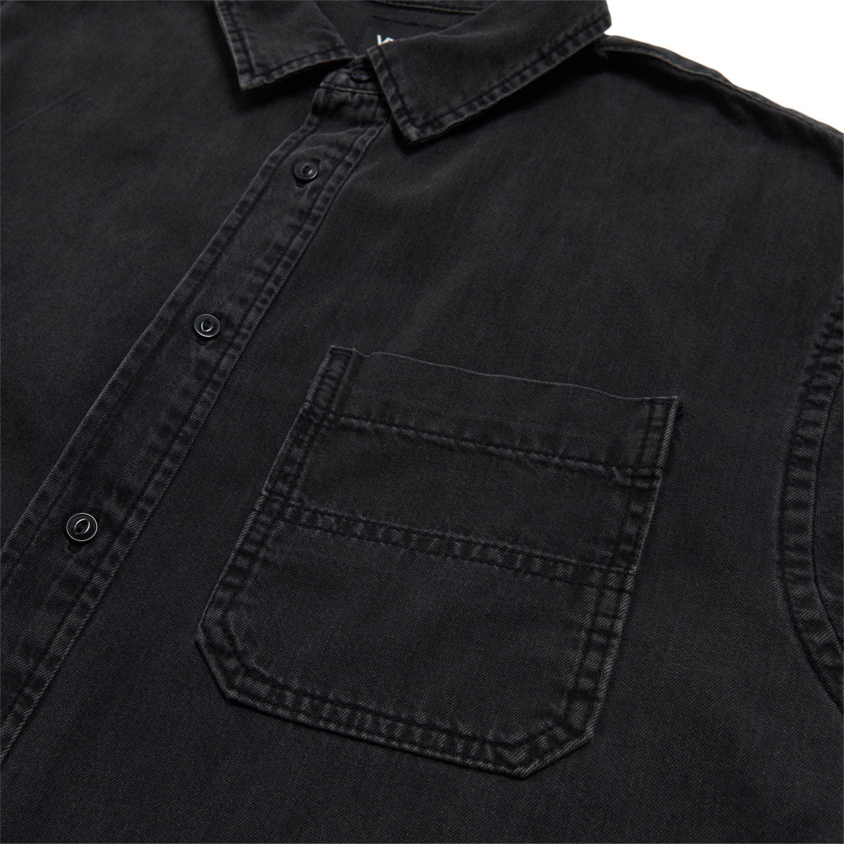 Vans Cyrus Straight Hem Denim Woven Shirt - Washed Black