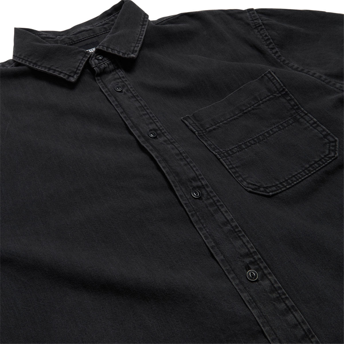 Vans Cyrus Straight Hem Denim Woven Shirt - Washed Black