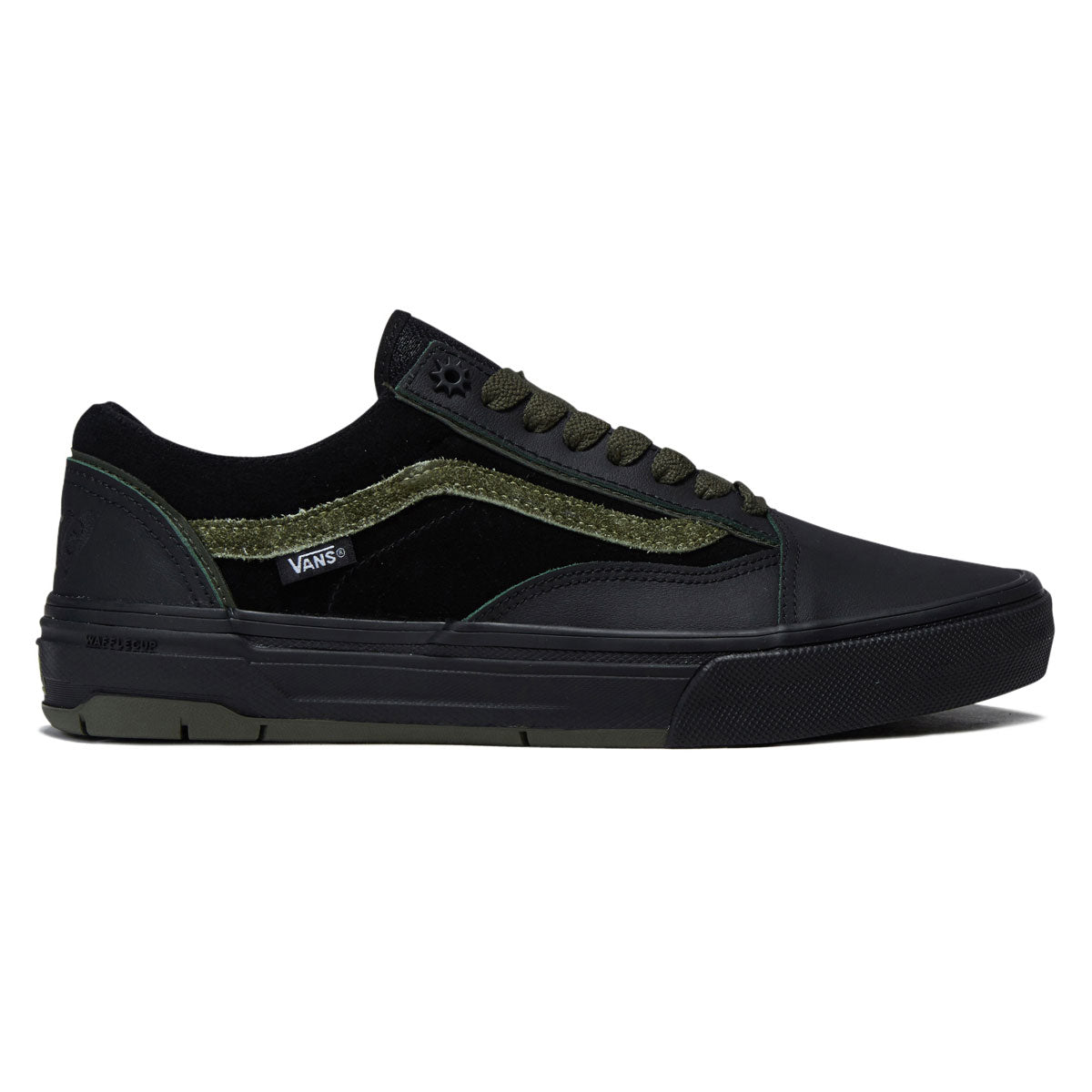 Vans Skate Old Skool Wafflecup Shoes - Willow Green/Black