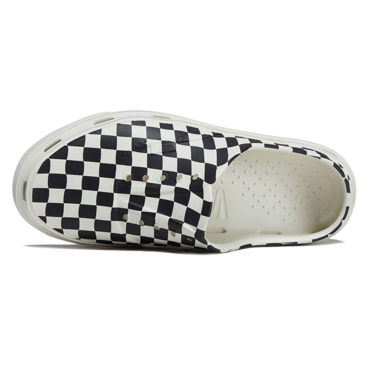 Vans Authentic Foam Mule Shoes - Checkerboard Black/Marshmallow