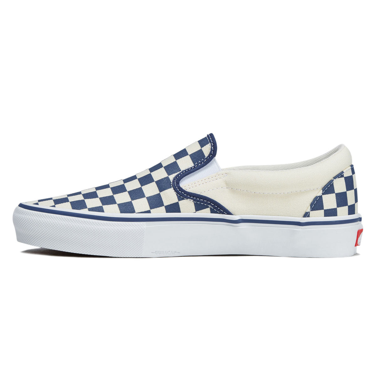 Vans Skate Slip-On Shoes - Blue Checkerboard