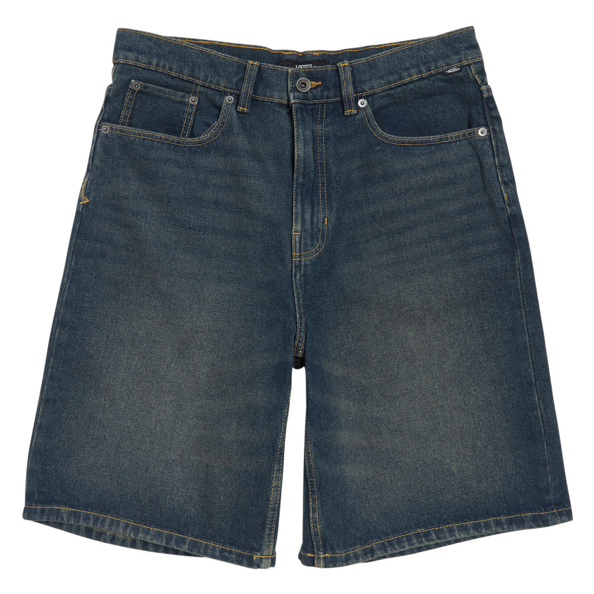 Vans Check-5 Baggy Denim Shorts - Dirty Medium Indigo