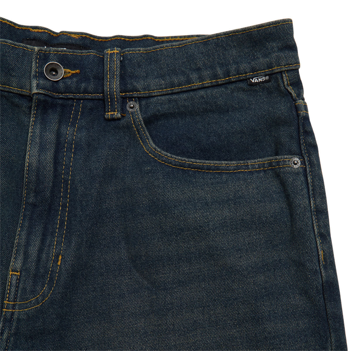 Vans Check-5 Baggy Denim Shorts - Dirty Medium Indigo