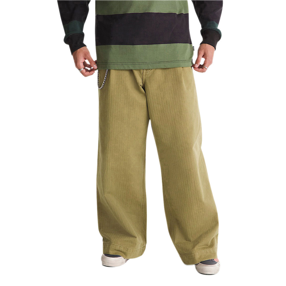Vans Authentic Chino Loose Wide Leg Pants - Olive Brown