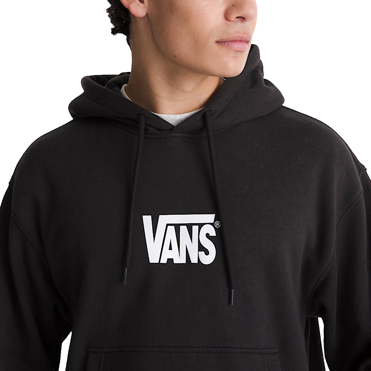 Vans Stretch Logo Hoodie - Black/White