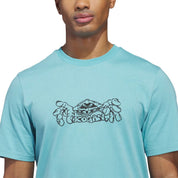 Adidas Kogan Logo T-Shirt - Preloved Blue/Black