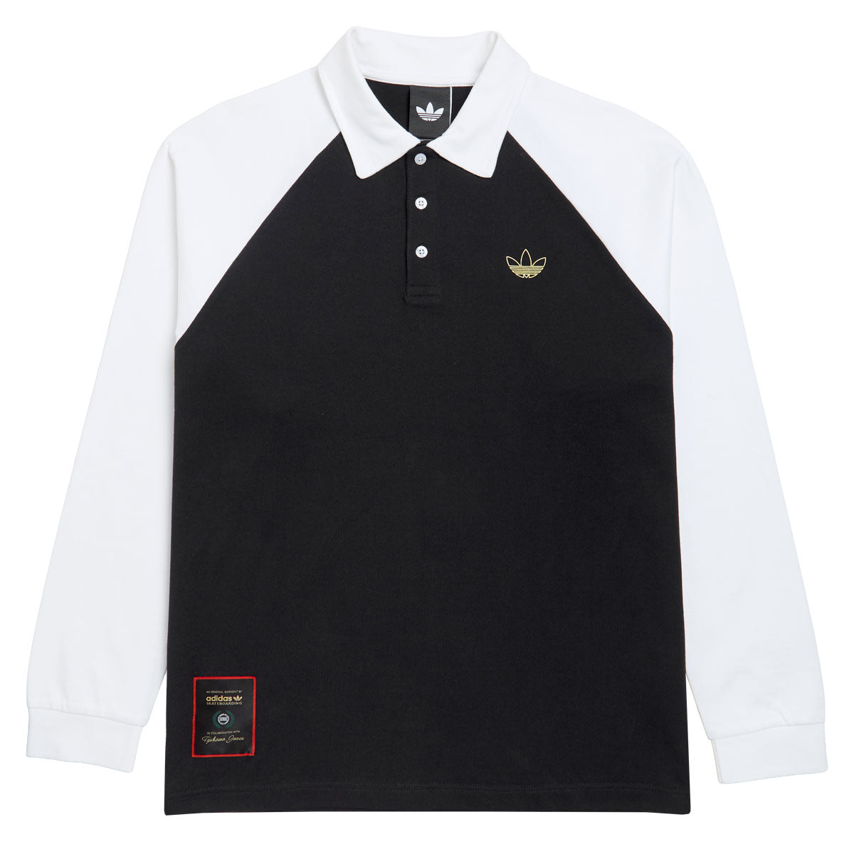 Adidas Tyshawn Rugby Shirt - Black/White