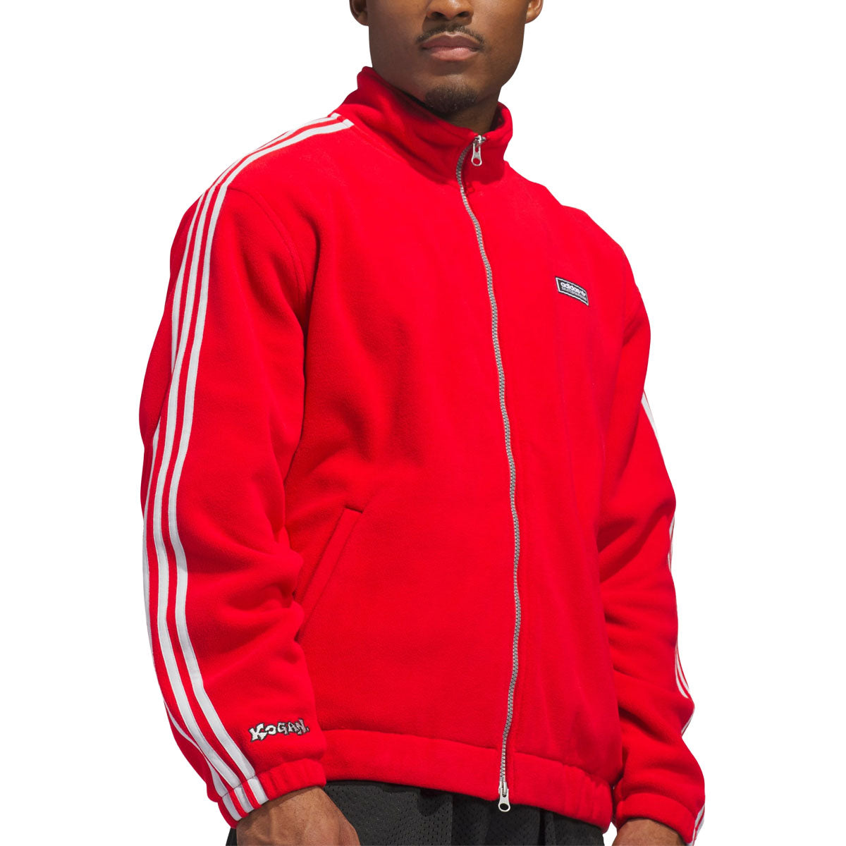 Adidas Kogan Track Jacket - Better Scarlet/Light Solid Grey