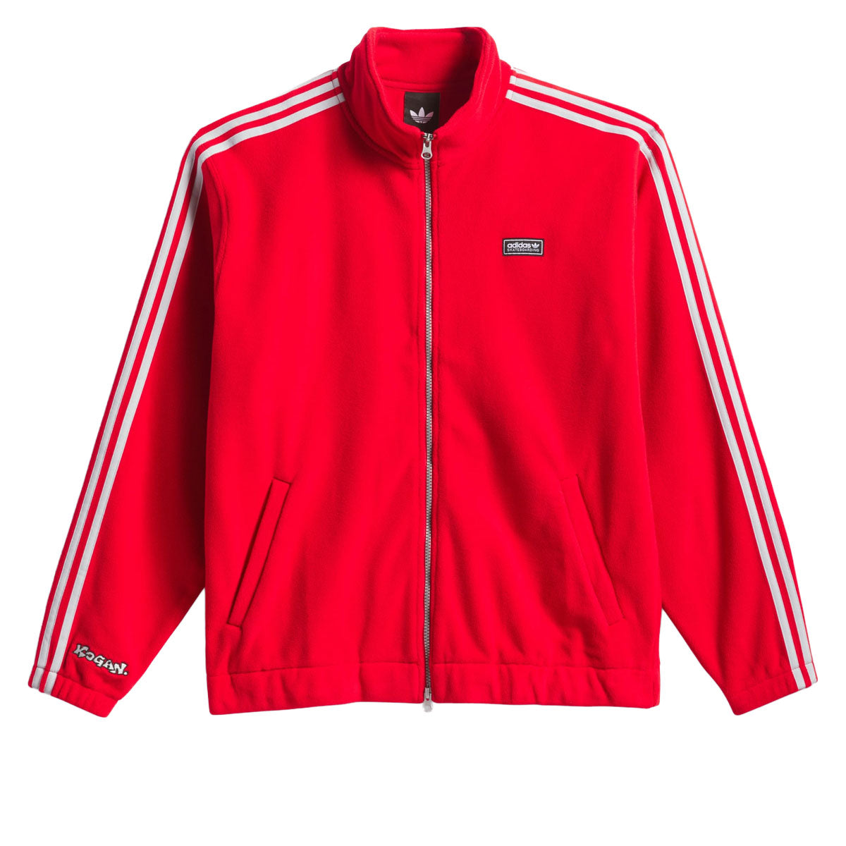 Adidas Kogan Track Jacket - Better Scarlet/Light Solid Grey
