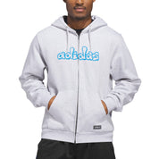 Adidas Kogan Hoodie - Light Grey Heather/Lucid Ray Blue