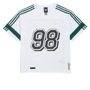 Adidas Tyshawn Jersey - White/Ice Gold Metallic/Collegiate Green