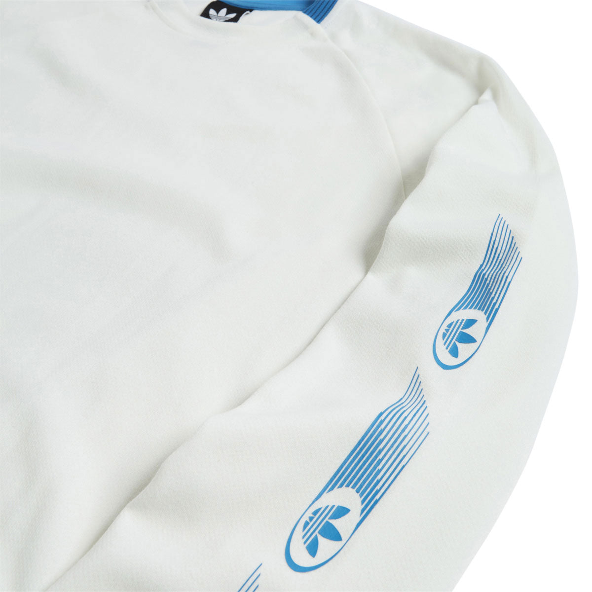 Adidas Skate Form Long Sleeve T-Shirt - Core White/Lucid Ray Blue