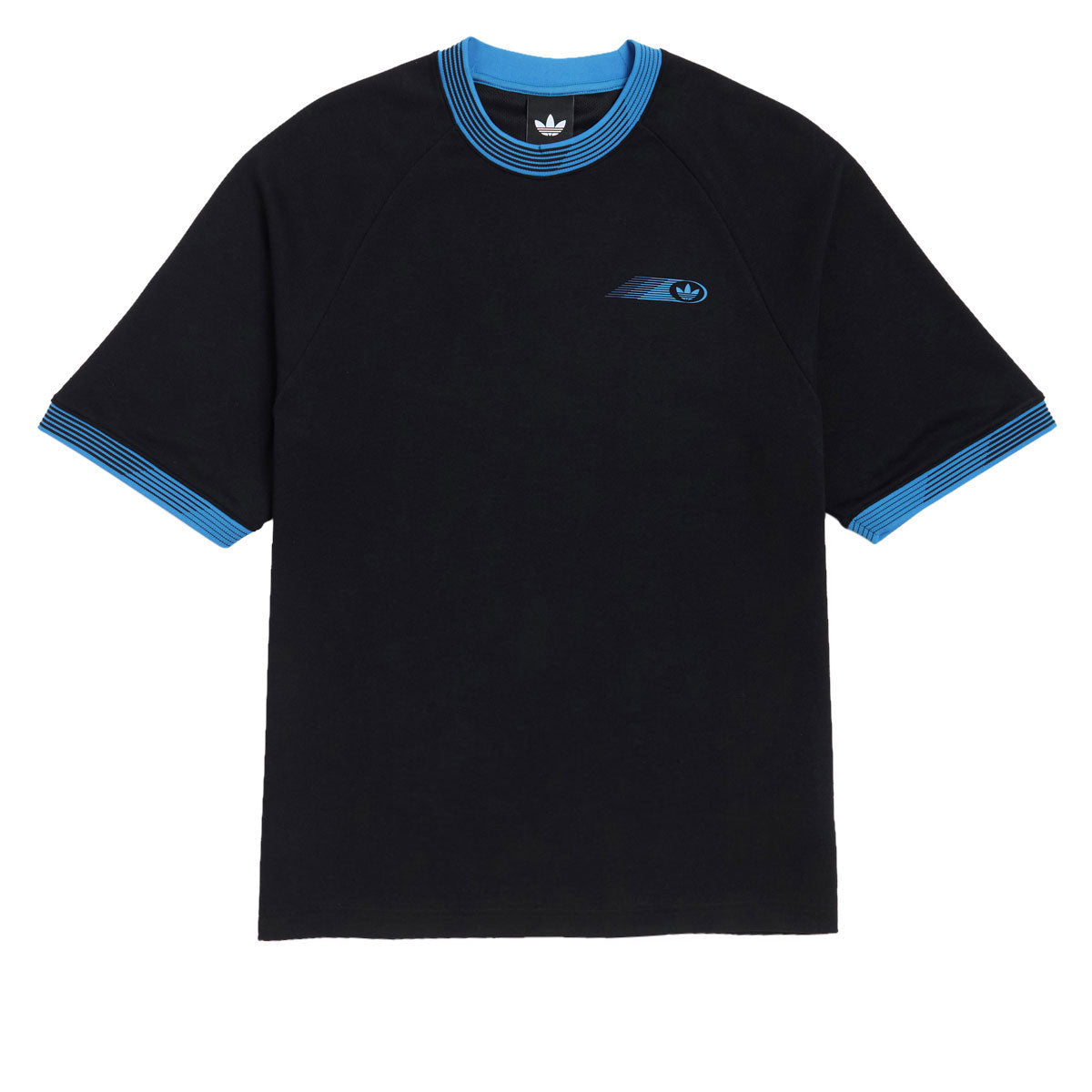 Adidas Skate Form T-Shirt - Black/Lucid Ray Blue