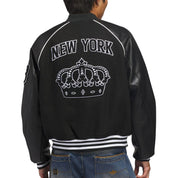 Adidas Tyshawn Letterman Jacket - Black/White