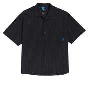 Adidas Skate Lines Button Up Shirt - Carbon/Black/Lucid Ray Blue