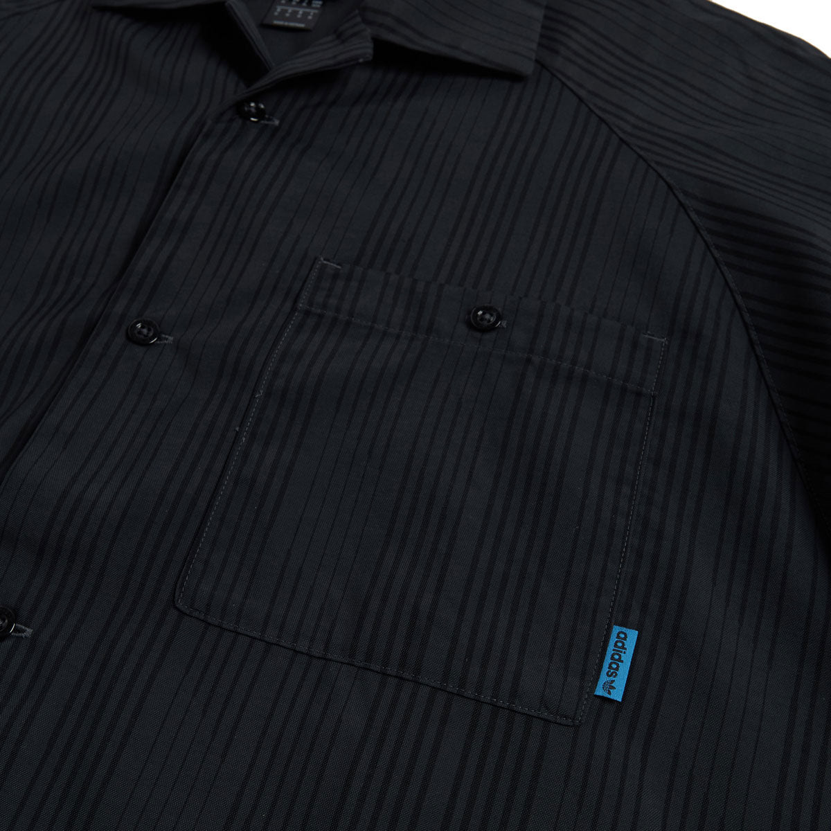 Adidas Skate Lines Button Up Shirt - Carbon/Black/Lucid Ray Blue