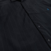 Adidas Skate Lines Button Up Shirt - Carbon/Black/Lucid Ray Blue