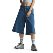 Adidas Womens Firebird Denim Jort Shorts - Medium Vintage Denim