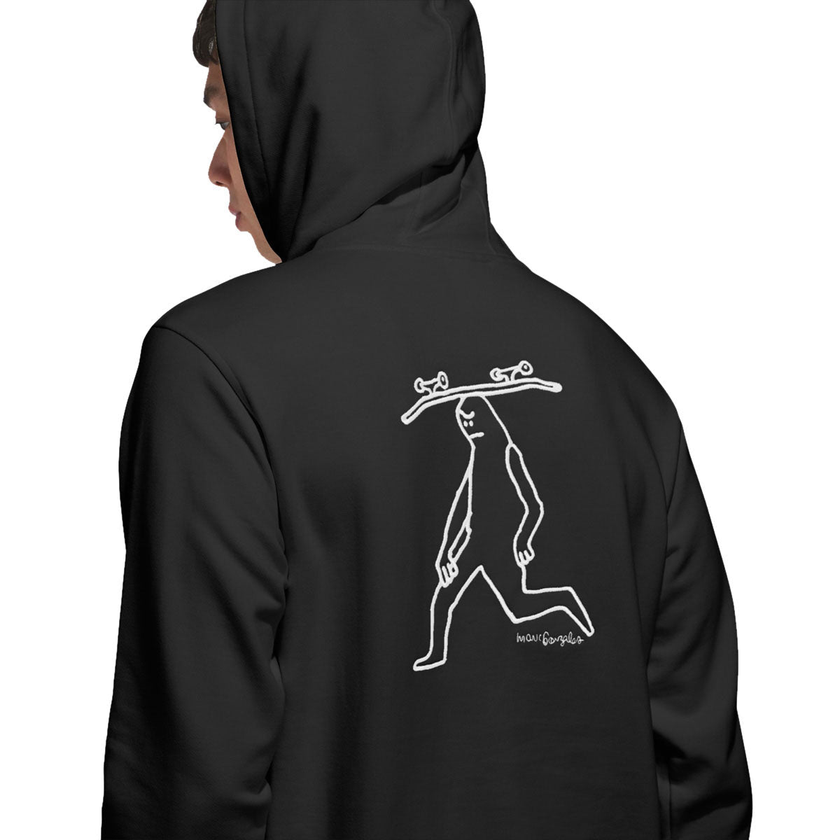 Adidas Gonz Head Hoodie - Black/Aurora Ivy