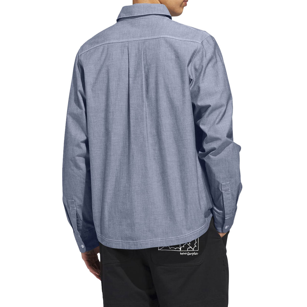 Adidas Gonz Long Sleeve Shirt - Aurora Ivy/White