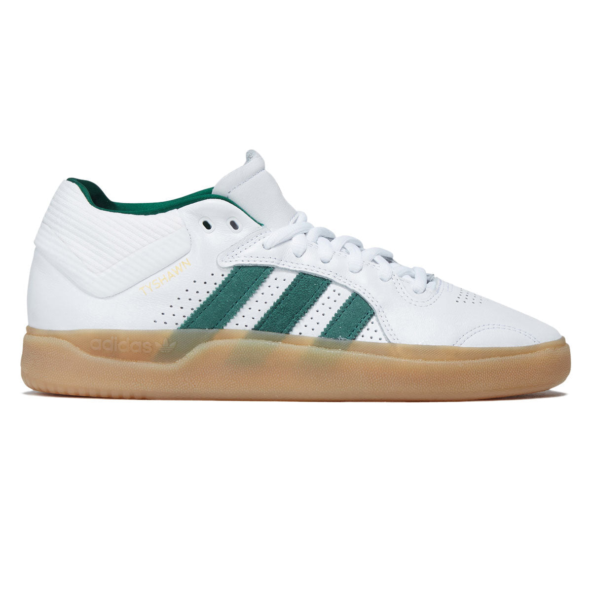 Adidas Tyshawn Shoes - Ftwr White/Collegiate Green/Gum