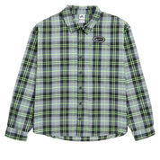 Nike SB Koston Long Sleeve Flannel Shirt - Dark Smoke Grey/Volt