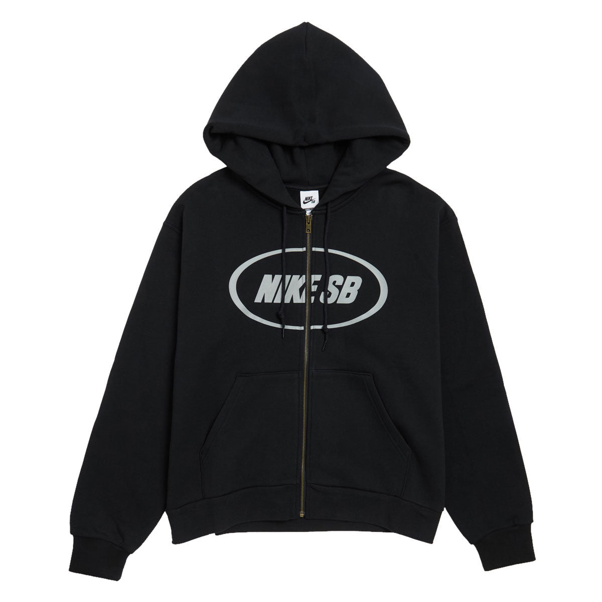 Nike SB Oval Logo Full Zip Hoodie - Black