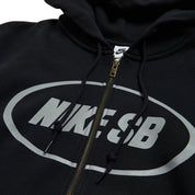 Nike SB Oval Logo Full Zip Hoodie - Black