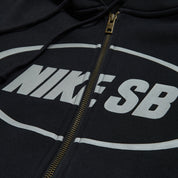 Nike SB Oval Logo Full Zip Hoodie - Black
