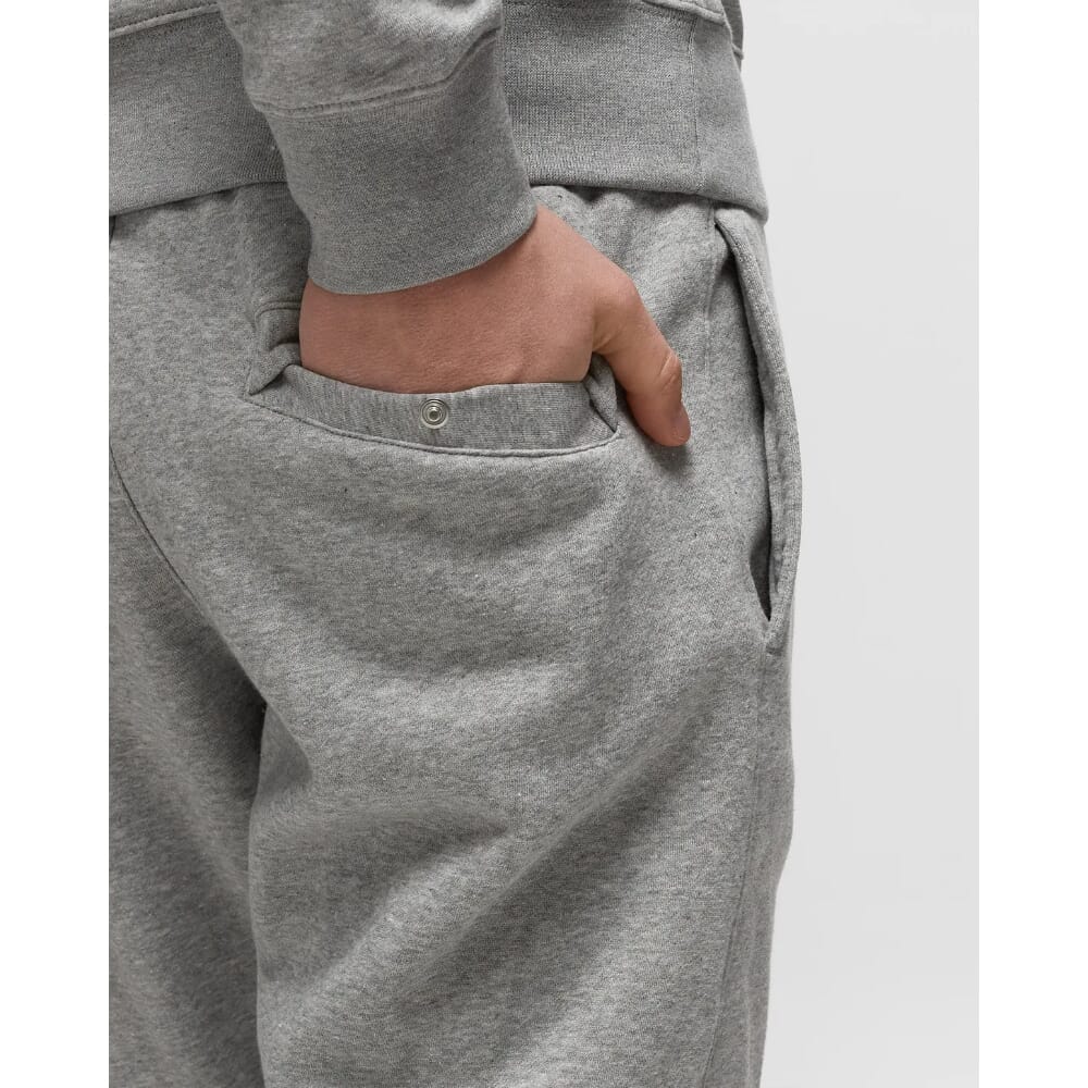 Men's Nike Club Fleece Cuffed Pant Dark Grey Heather/Safety Orange FN2643-063