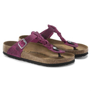 Women's Gizeh Braided Oiled Leather Sandals In Festival Fuchsia