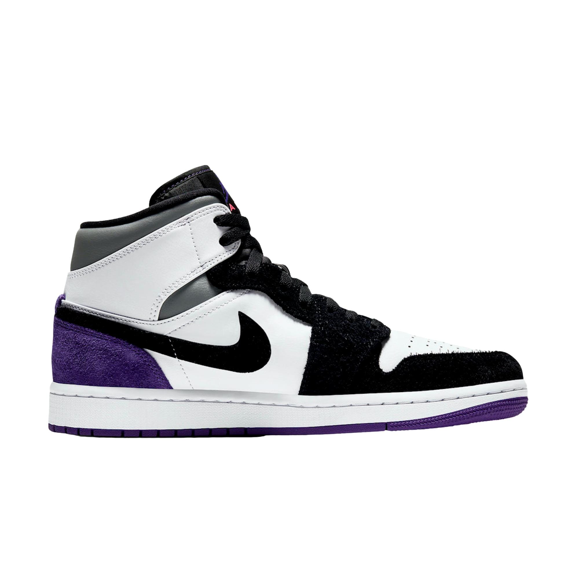 Nike Air Jordan 1 Mid SE White / Court Purple-Black  852542-105 Men's