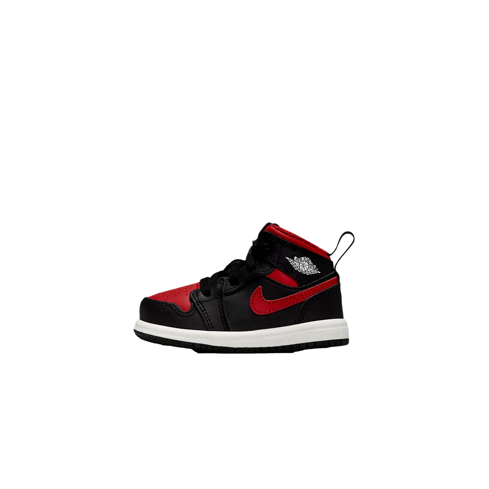 Toddler Nike Jordan 1 Mid Black / Varsity Red - Summit White DQ8425-067