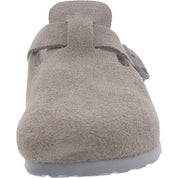 Womens Faux Leather Slip On Mules