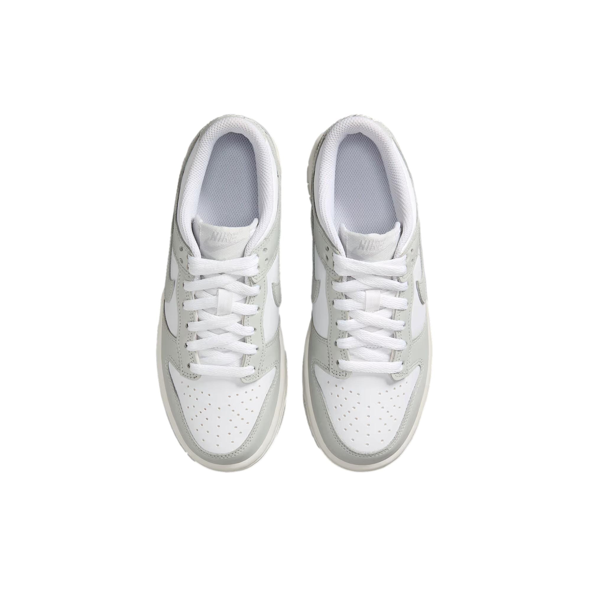Grade-School Nike Dunk Low White / Light Silver - Photon Dust FB9109-124