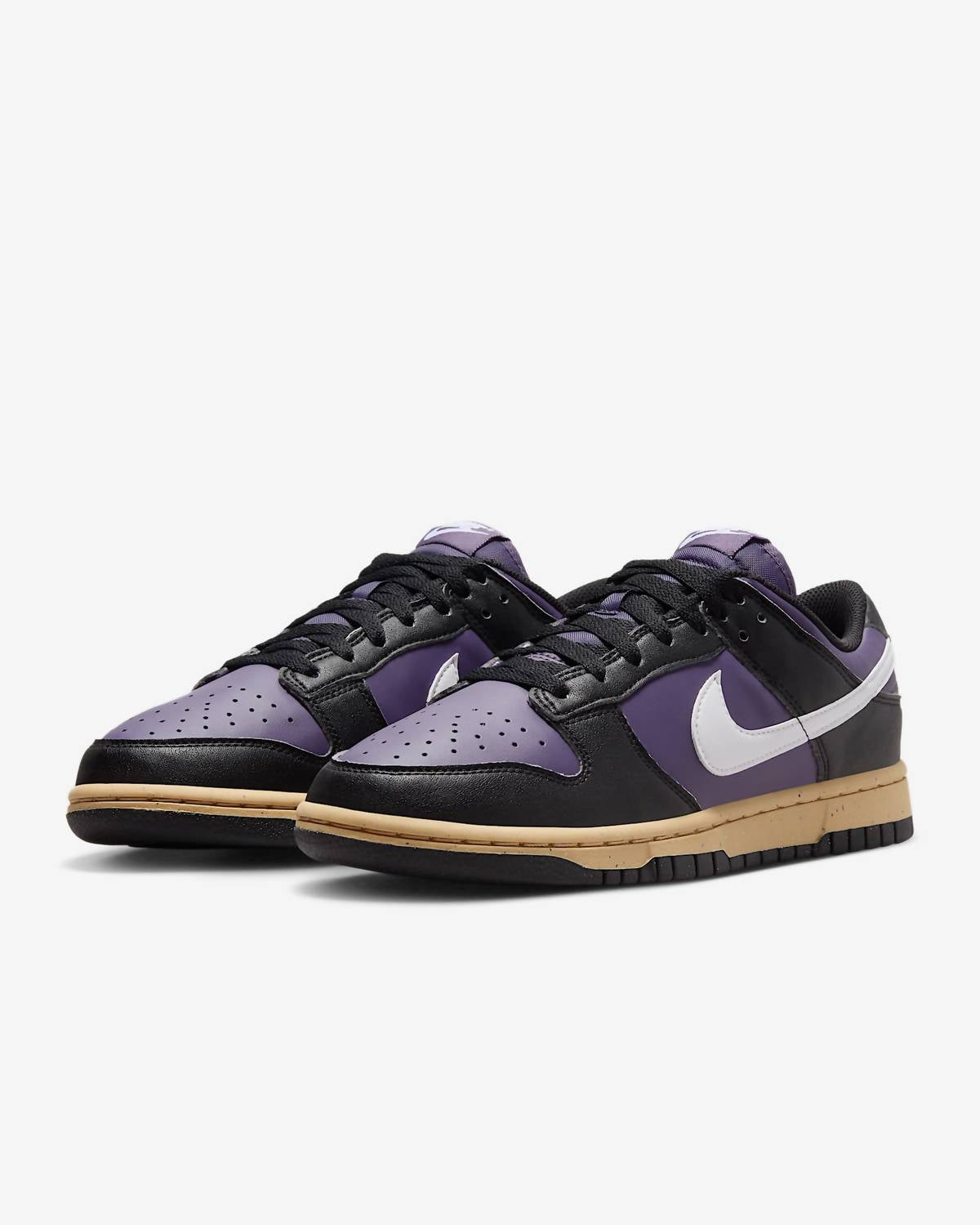 Women's Dunk Low Next Nature Shoes In Dark Raisin/black/sesame/white